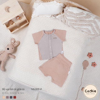 Cookie - Bộ cộc cài thẳng sơ sinh