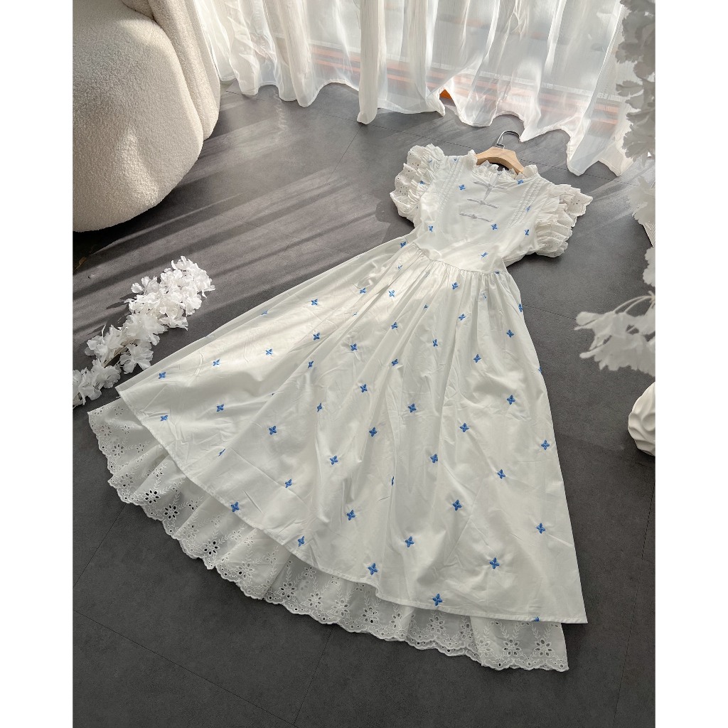 Váy Babydoll Caro Hồng, Đầm 2 Dây Tay Cánh Tiên Form Rộng Kiểu Dáng Đơn Giản Phong Cách Hàn Quốc Cho Nữ.