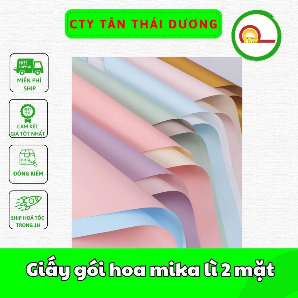 Giấy gói hoa MICA - Giấy gói hoa mika lì 2 mặt - Loại Đẹp, Dày Dặn - sỉ ,lẻ
