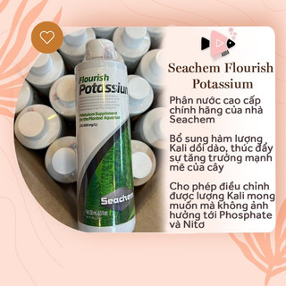 Phân nước Seachem Flourish Potassium 100ml, 250ml bổ sung kali kích rễ dưỡng thân cây thủy sinh