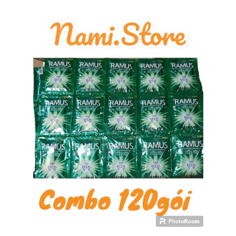 Com bo 10 dây (120 gói )Dầu Gội Ramus Men thơm mát .