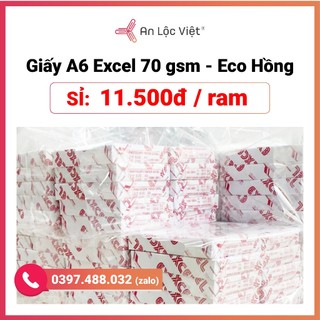 1 ram=400 tờ giấy a6 excel 70 gsm - eco, giấy tự nhiên, mịn, độ trắng đạt 95%, in cực tiết kiệm