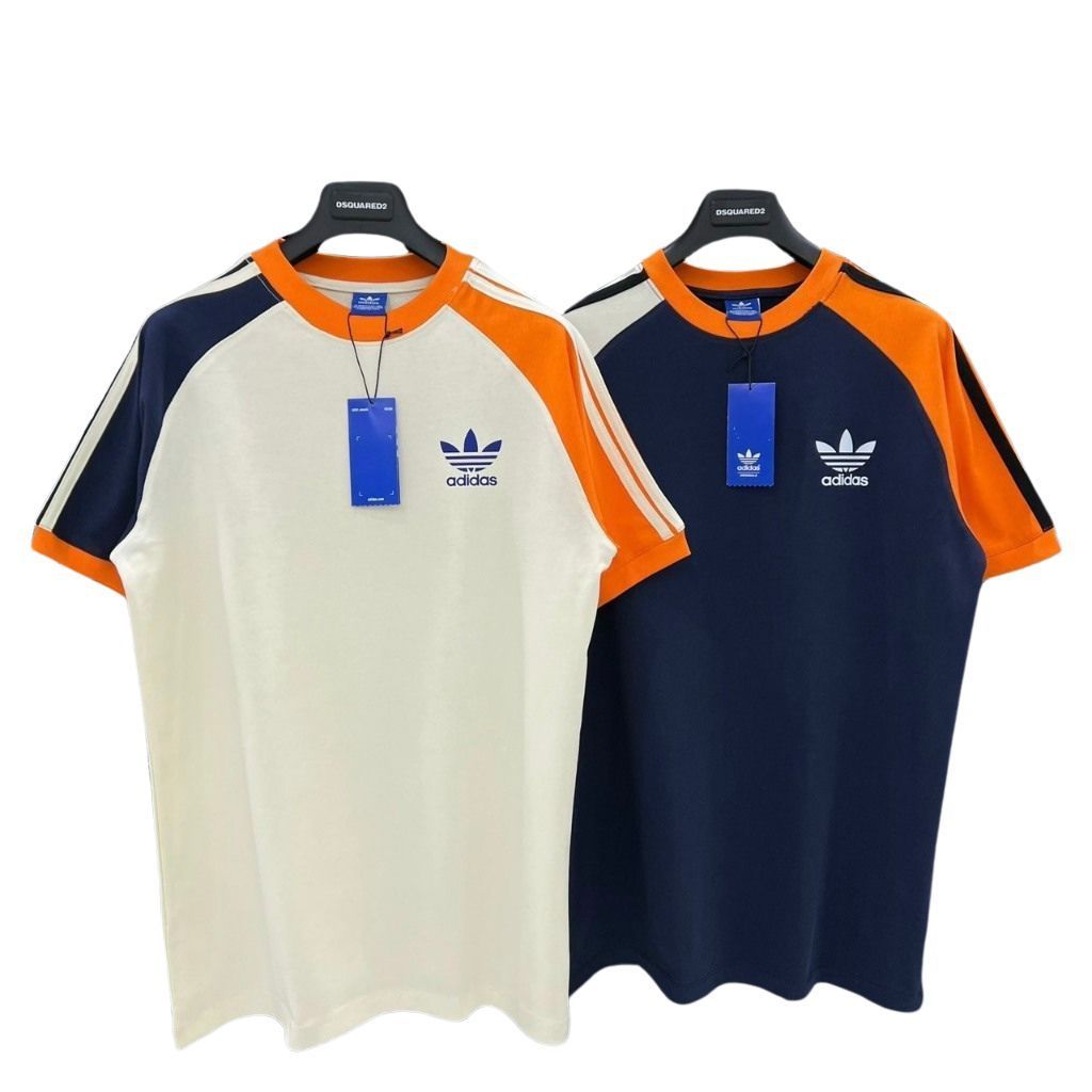 Áo Phông Nam Nữ Adidas Thêu Logo 3 Sọc Tay 2 Màu - Áo Thun Nam Nữ Premium Cotton Thoáng Mát Siêu Trẻ Trung Mẫu Mới