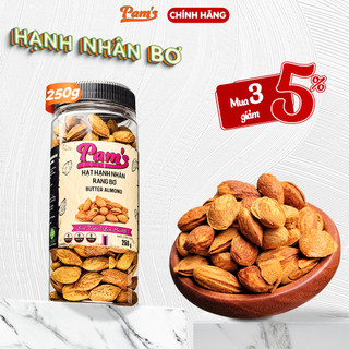 Hạnh Nhân Rang Bơ Pams (250g) - Hạt Nhập Khẩu Mỹ Rang Bơ Không Cholesterol, Dùng Ăn Khiêng