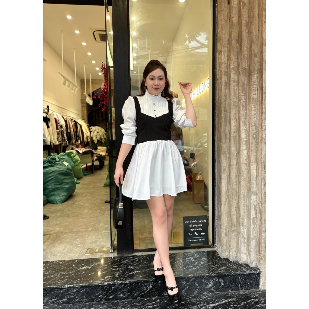 BIGSIZE VÁY SƠ MI PHỐI YẾM - 20118