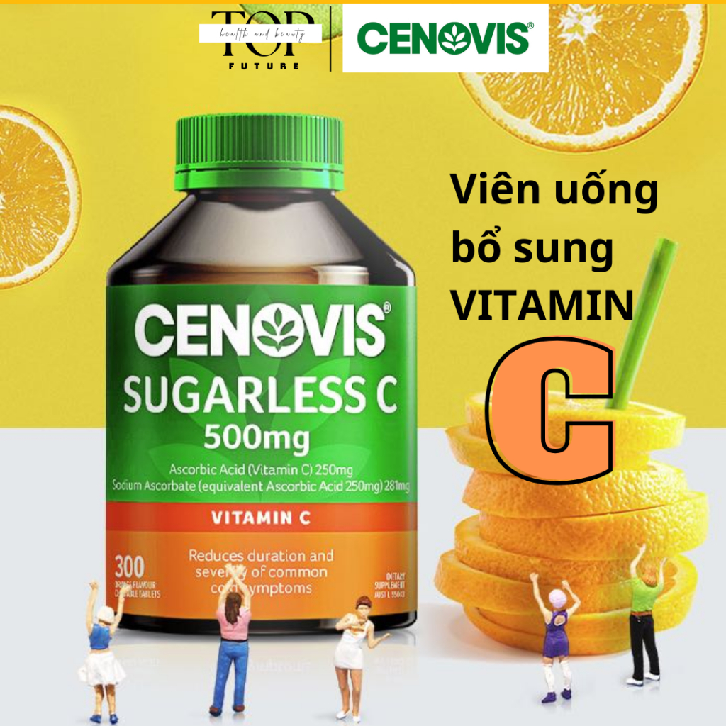 Viên Nhai Vitamin C Hỗ Trợ Tăng Cường Hệ Miễn Dịch Cenovis Sugarless C 500mg 300 Viên Của Úc