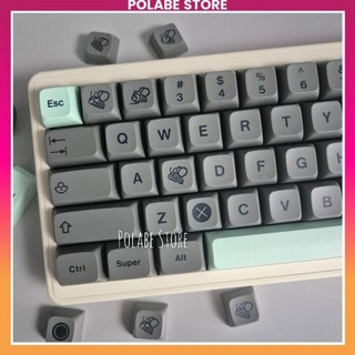 Keycap black on black bob xda profile pbt dyesub bàn phím cơ cmk polabe store
