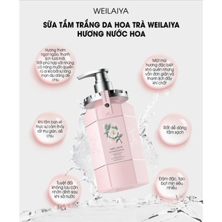 Sữa tắm trắng da hoa trà Camelia Weilaiya 450ml
