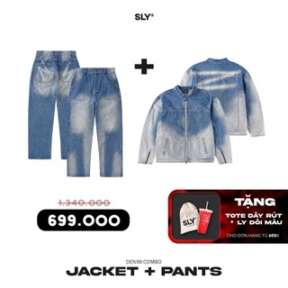 COMBO SLY DENIM JACKET + STRAIGHT PANTS