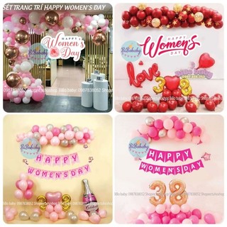 Sét bóng Happy womens day trang trí ngày 8/3, 20/10 - BiBo baby