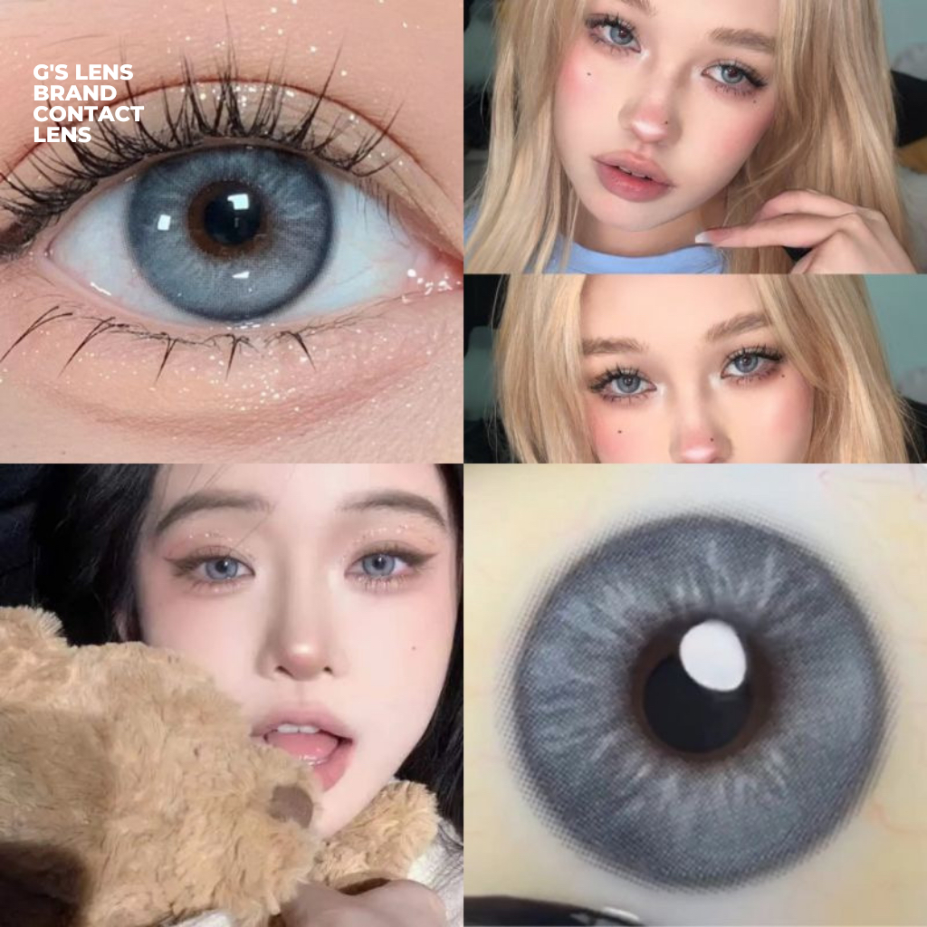 Kính áp tròng Gtrendy FROZEN BLUE màu xanh băng không giãn 6 tháng GDIA 14.0mm độ(0-8)NỘI ĐỊA TRUNG