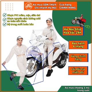 Áo mưa trong suốt Công ty Sơn Thủy- Áo mưa nhựa trong dày dai siêu bên. Mã VB