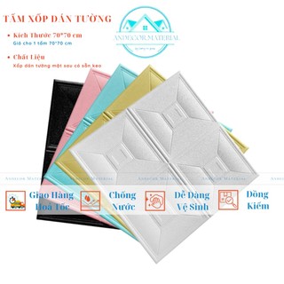 Xốp Dán Tường 3D Kích Thước 70x70 Cm, Mặt Sau Có SẵN Keo