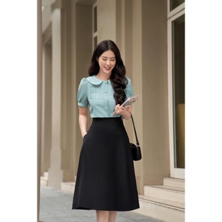 Chân váy xòe dáng dài phối túi chipxinhxk phong cách công sở sctv04