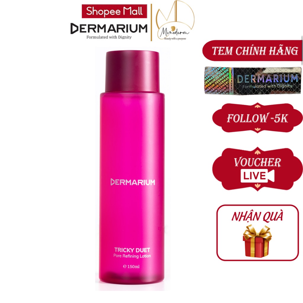 Toner Dermarium Tricky Duet 2% Salicylic Acid (BHA) tây da chết hóa học, làm sạch da 55ml, 150ml