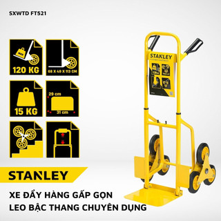 Xe đẩy hàng leo cầu thang Stanley FT521 - Tải trọng 120kg - Giải pháp vận chuyển hàng hóa thông minh