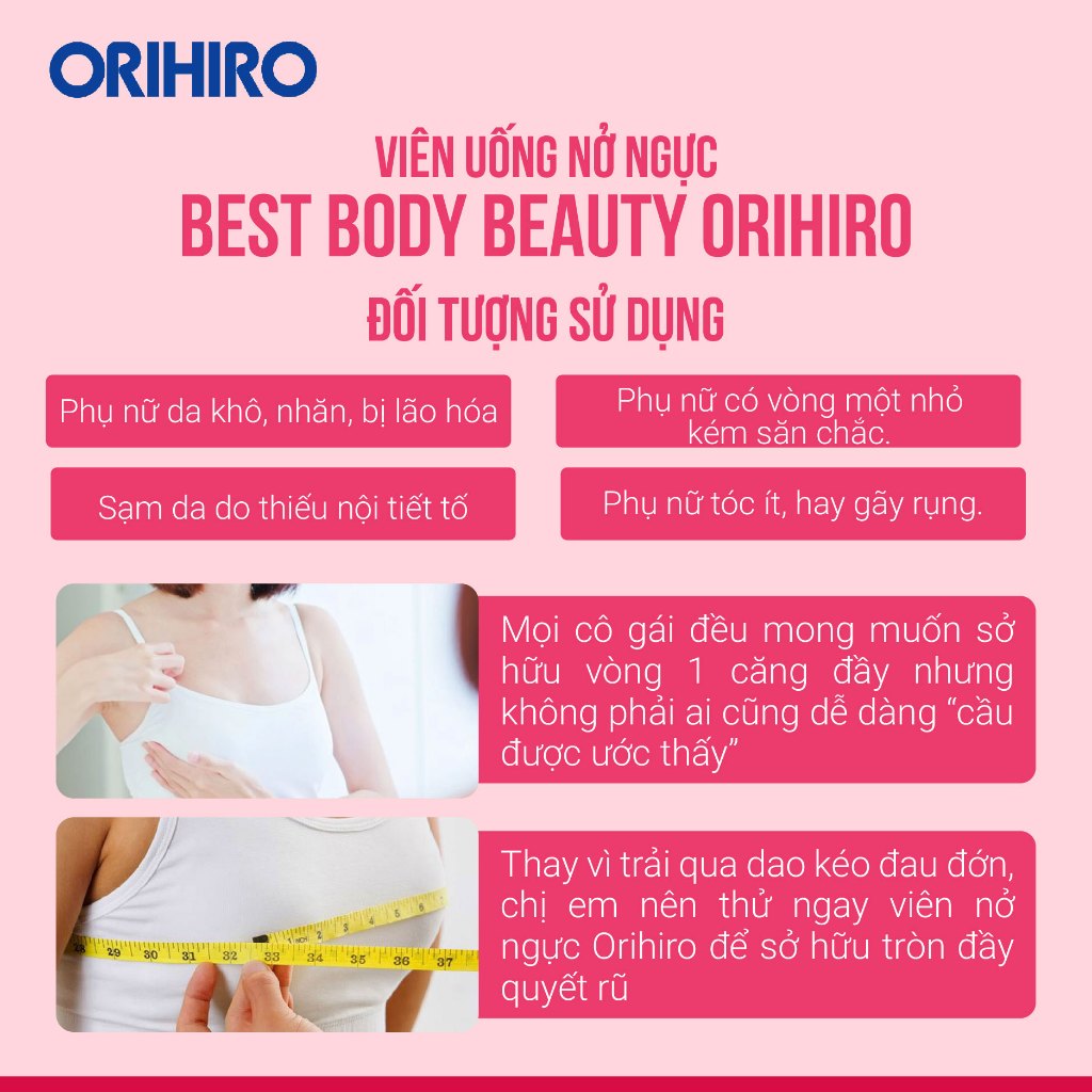 Tăng kích thước và săn chắc ngực BB Best Beauty Body Orihiro Nhật Bản 300