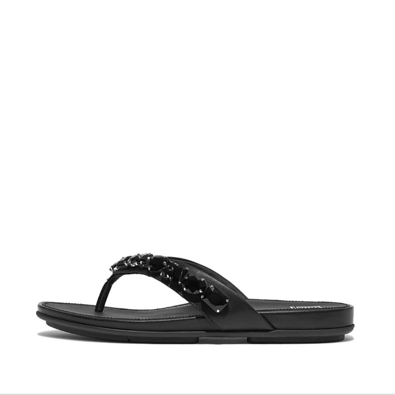 Dép fitflop xỏ ngón da Gracie Jewel-Deluxe