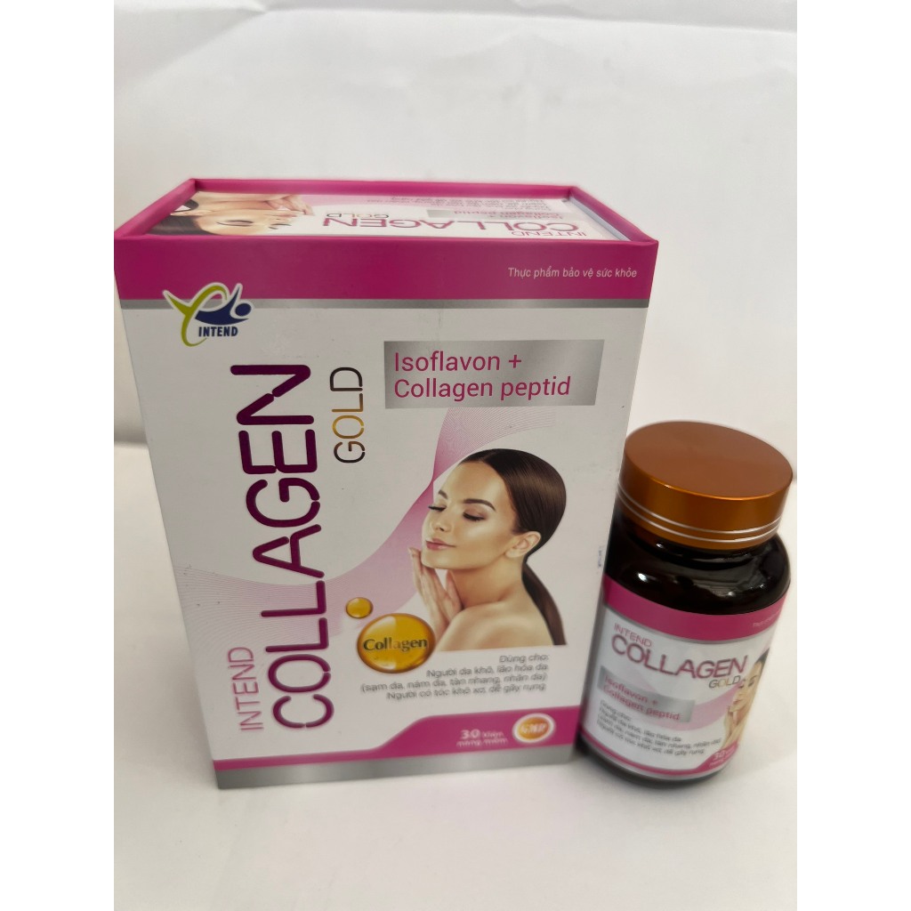 Viên Uống Trắng Da Collagen Intend. Viên Uống Đẹp Da Tăng Cường Nội Tiết Tố Intend hộp 30 viên.