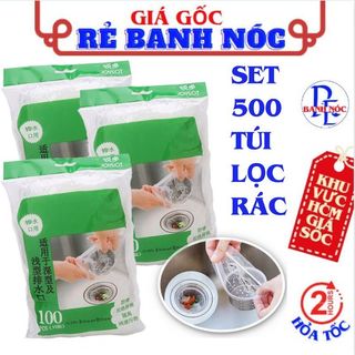 Combo 500 Túi Lọc Rác Bồn Rửa Chén Bát - Túi Lưới Lọc Rác Chậu Rửa Bát, Bọc Đựng Rác Bồn Rửa Chống Tắc Nghẽn Đường Ống