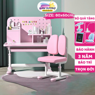 Bàn ghế học sinh Nam Dương R16, có giá sách, bộ bàn học chống gù thông minh cho trẻ em điều chỉnh nâng hạ độ cao