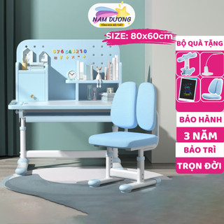 Bàn học kèm giá sách Nam Dương R16, Bàn học chống gù chống cận cho bé Điều chỉnh chiều cao linh hoạt