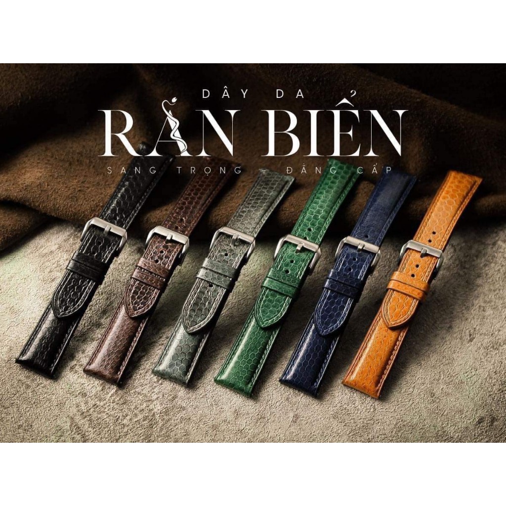 dây da rắn biển handmade khâu tay