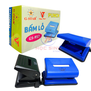Máy bấm lỗ g-star gs957 size lớn bấm 2 lỗ, công suất bấm 20 tờ một lần bấm - văn phòng phẩm no.1