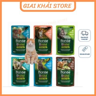 Thức ăn cho mèo Pate Monge BWild Cho Mèo nhập khẩu Italya gói 85g