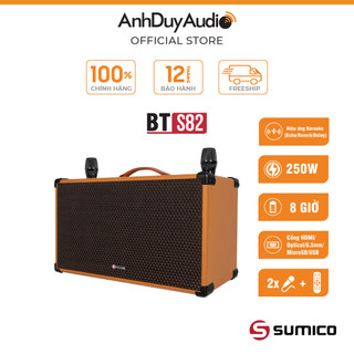 Loa karaoke di động 250w sumico bt-s82 - hàng chính hãng