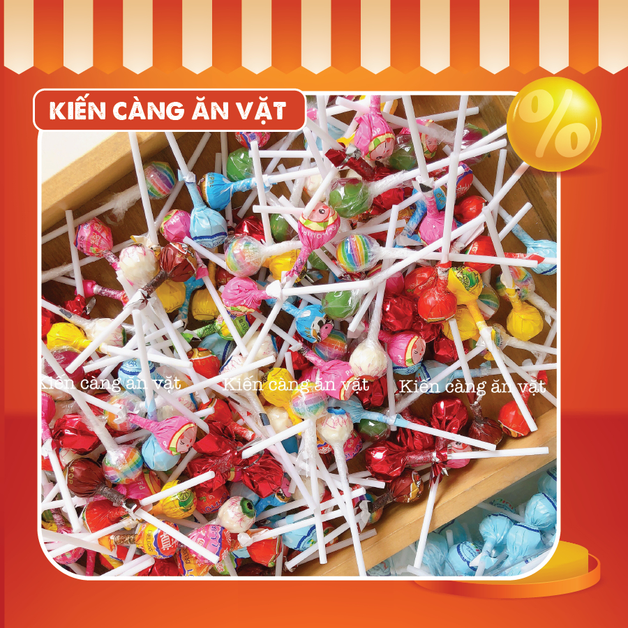 Combo 50 cây kẹo mút mini mix các vị trái cây
