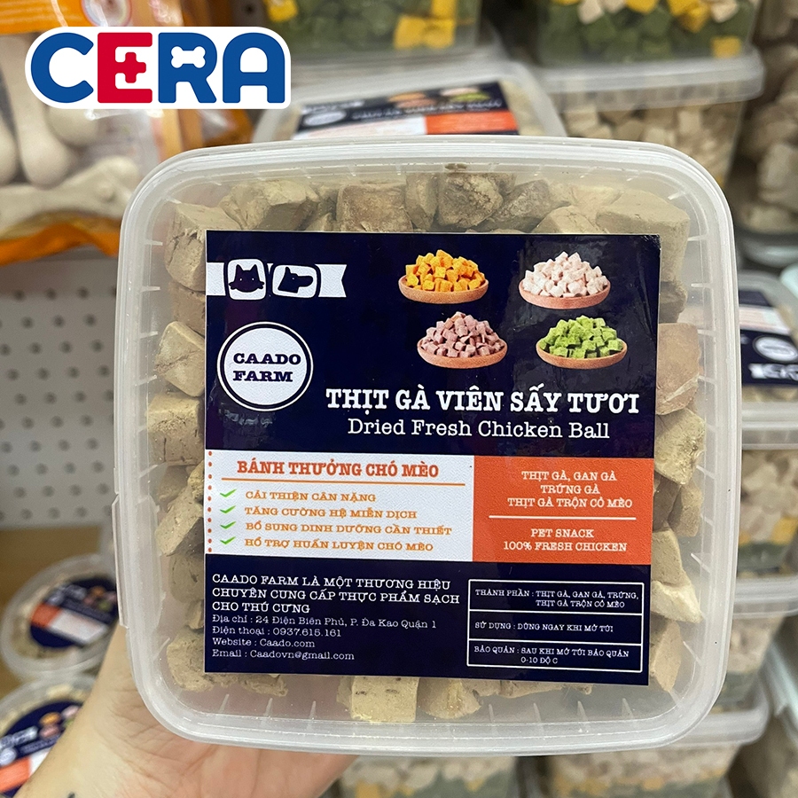 Hộp Thịt Ức Gà Mix Sấy Khô - Gà Viên - Gan Viên - Trứng Viên - Gà Viên Sấy Cỏ