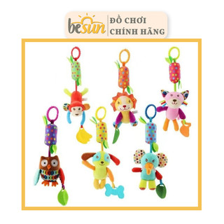 Thú treo nôi cũi cho bé gặm nướu, đồ chơi lục lạc treo xe đẩy kêu leng keng SKK BABY