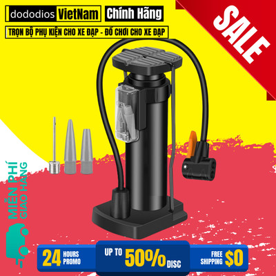 Bơm Xe Máy Xe Đạp Nhỏ Gọn Đầu Van Đa Năng - Bơm Đạp Chân Xe Đạp Xe Máy - Hàng Chính Hãng Thương Hiệu Dododios