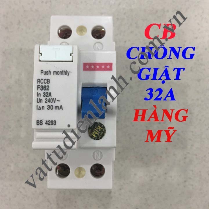 [CN HCM] CB Chống giật, aptomat chống giật, cầu dao aptomat 32A Hàng Mỹ