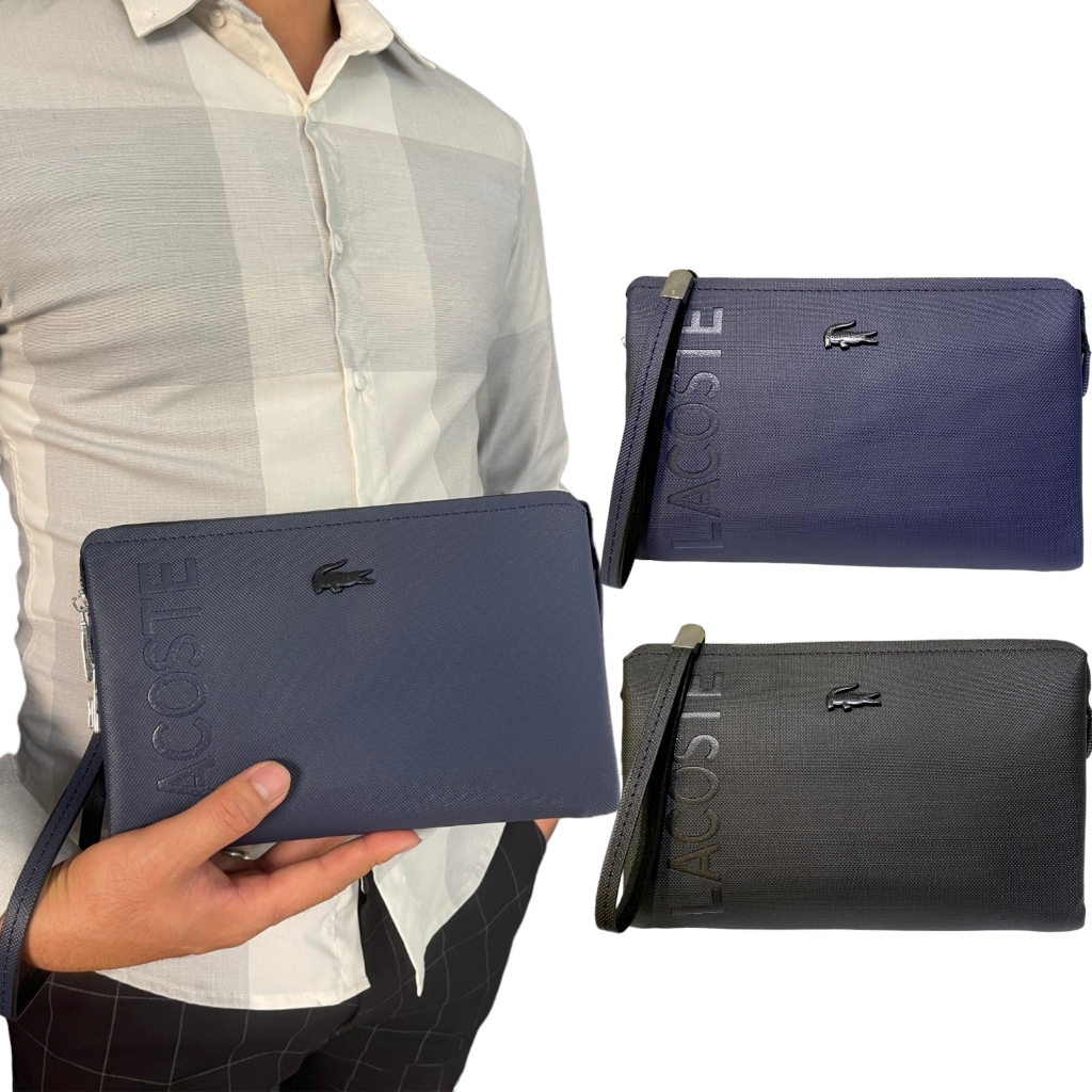 Ví clutch bóp cầm tay nam LaCos cao cấp da sần sang trọng đẹp bền size 25