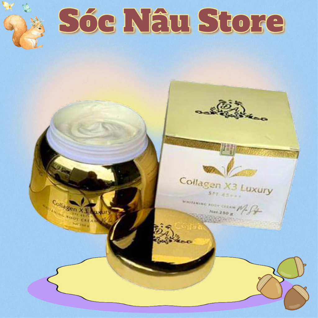 Combo Kem Body Collagen X3 Luxury + Kích trắng X3 + Tẩy tế bào X3 + Tắm trắng Mỹ phẩm Đông Anh - SOC