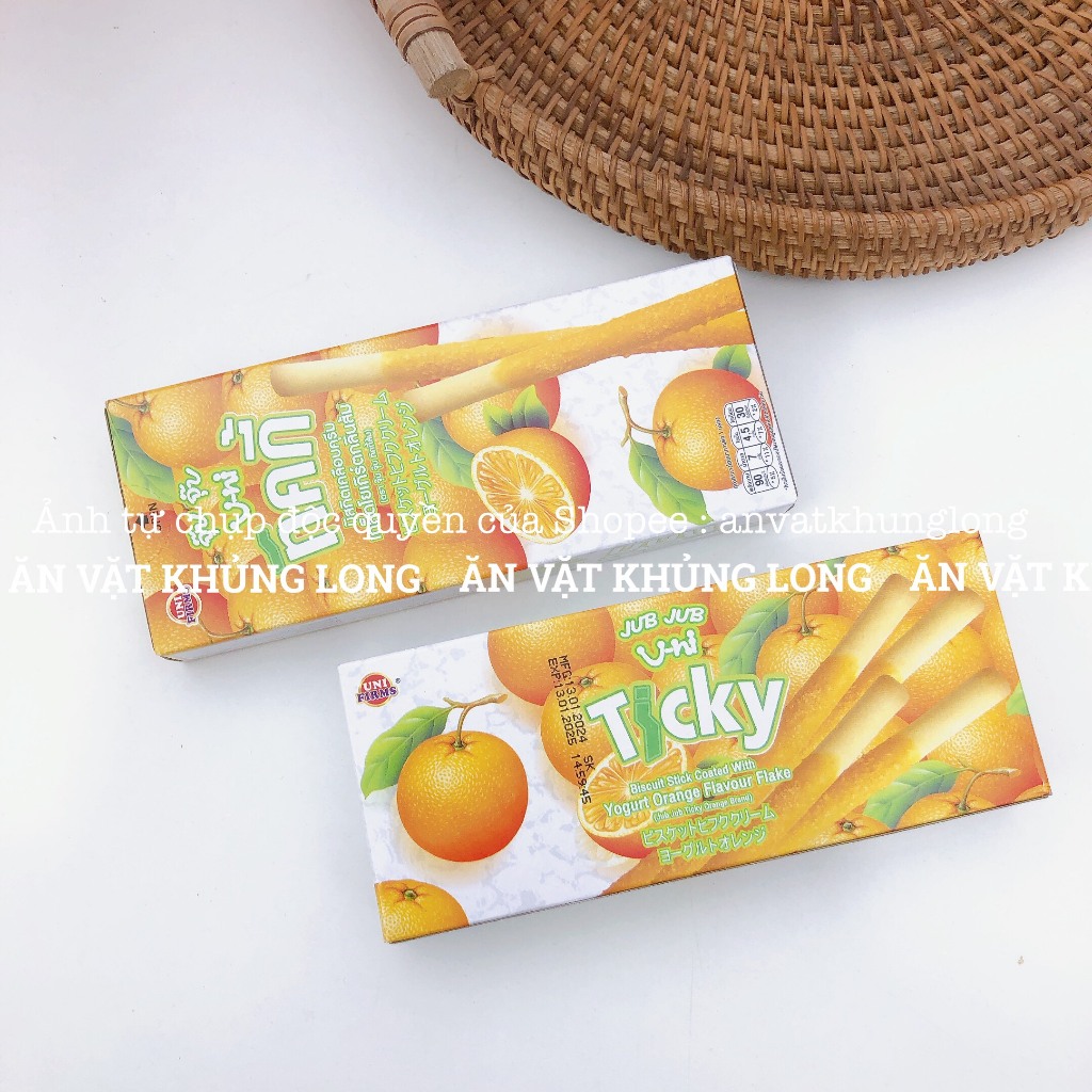 Bánh Que Ticky Socola Sữa Thái Lan, Bánh Quy Que Phủ Kem