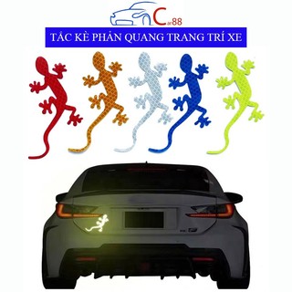 Nhãn dán xe hình tắc kè phản quang 3d nhãn dán ba chiều trang trí xe
