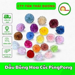 Đầu bông hoa cúc pingpong - làm tháp tài lộc, tháp nước - trang trí tết