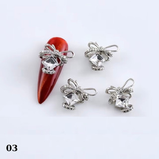 Charm nơ ôm đá gắn móng nail ( lẻ 1 viên )