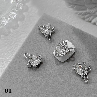 Charm nơ ôm đá gắn móng nail ( lẻ 1 viên )