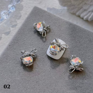 Charm nơ ôm đá gắn móng nail ( lẻ 1 viên )