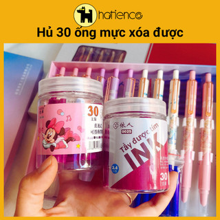 Hộp 30 ống mực xóa được bút máy, ống mực tẩy xanh/tím