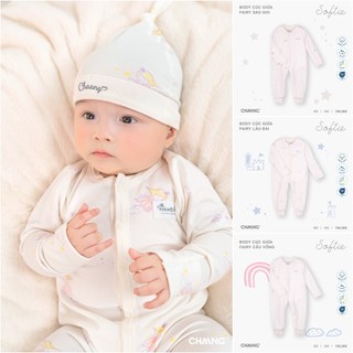 [CHÍNH HÃNG] Body dài tay cúc giữa sơ sinh họa tiết Fairy Chaang