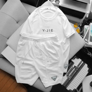 Bộ Quần Áo Thể Thao Nam Mùa Hè chất liệu Thun cotton mịn dệt mắt tổ ong cao cấp, quần áo nam, bộ thể thao nam