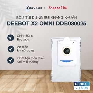 Bộ 3 túi đựng bụi kháng khuẩn Ecovacs cho Deebot X2 Omni/ X5 Family DDB030025