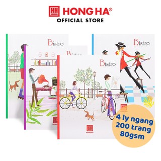 Vở 4 ly ngang 96 trang Hồng Hà Class Bistro - 0406 ( 10 quyển)
