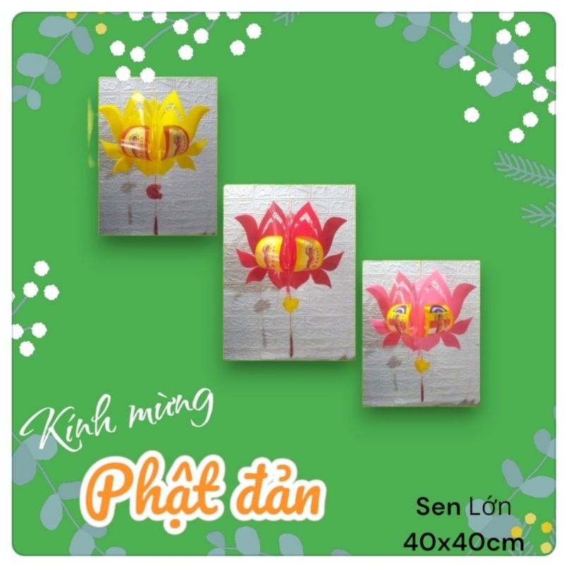 Lồng đèn Phật đản (Lớn) - Đèn sen Phật đản