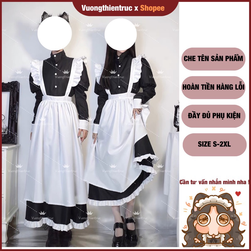 Maid dài cosplay dành cho nam nữ [SẴN]